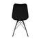 Le set de 2 chaises noires modernes en simili cuir pour habiller votre salle à manger ou votre cuisine avec classe.