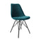 Le set de deux chaises en velours bleu pétrole et au cadre noir pour décorer votre intérieur en dévoilant votre bon goût.