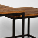 Lot de 2 Tables Basses Industrielles 60cm "Lulu" Marron & Noir 5