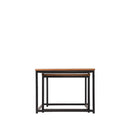 Lot de 2 Tables Basses Industrielles 60cm "Lulu" Marron & Noir 4