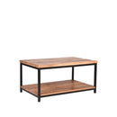 Table basse industrielle en bois et en métal Polk 90 x 60 cm.