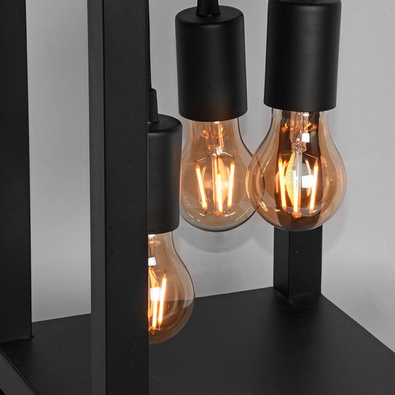 Lampe de Table 3 Ampoules Vintage en Métal "Musk" Noir 3