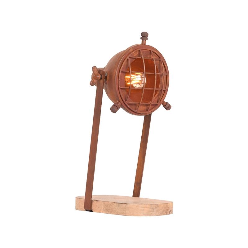 Lampe de Table Industrielle à Poser "Brix" Rouille